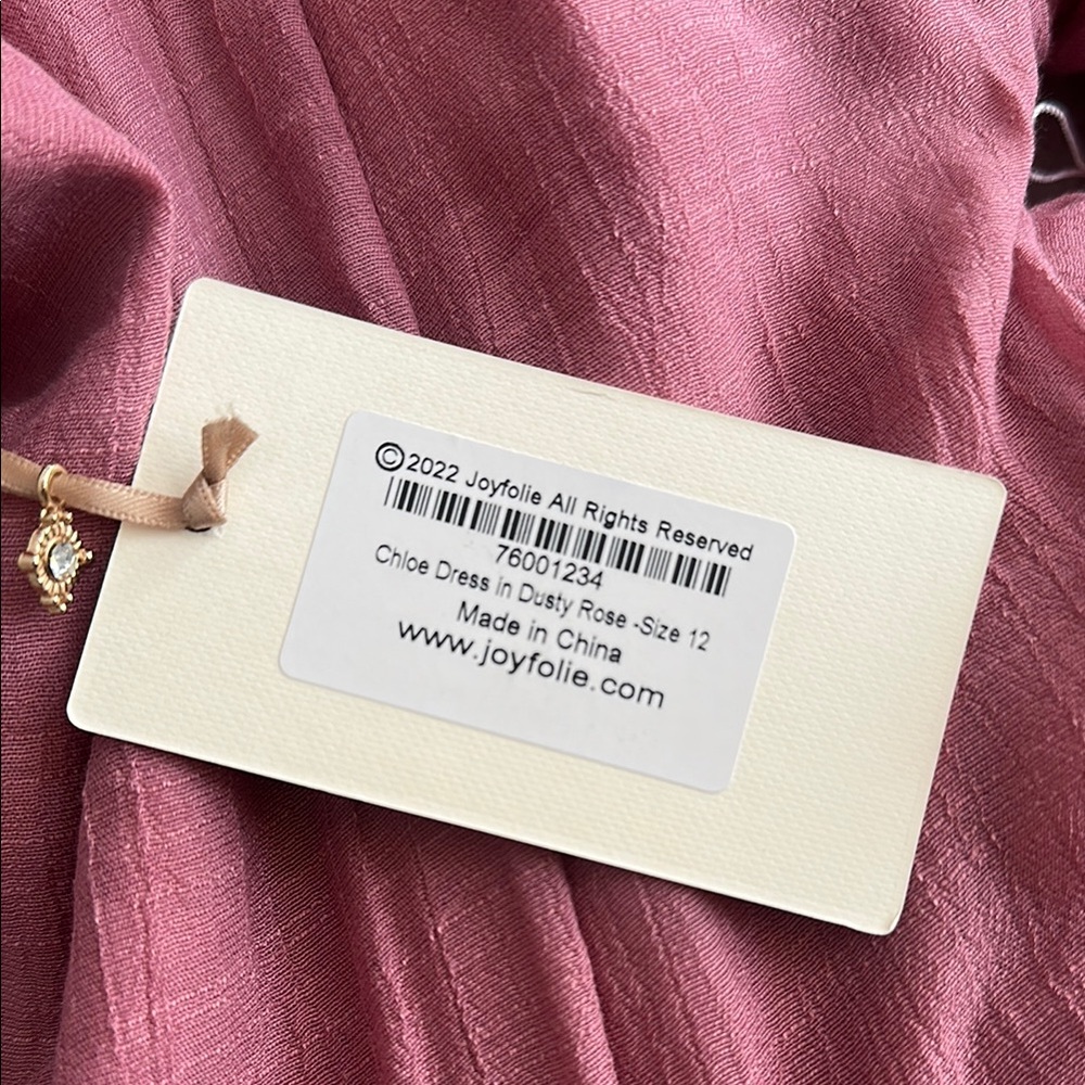 NWT JOYFOLIE Kids Pink Ruffled Dress - Size 12 - Picture 9 of 9
